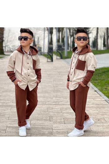 KOKOŞ BEBEK Shirt Style Jugger Suit |   Between 5/12 Years