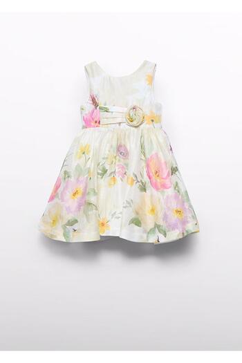 MAYORAL Abel&Lula Floral Printed Linen Girl's Dress_Mnvs5053