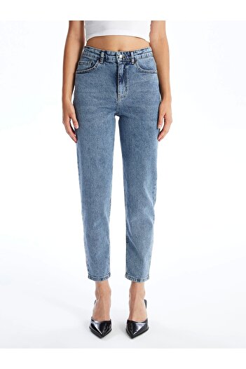 LC Waikiki Lcw Jeans Indigo Mom Fit Women's Jean Pants