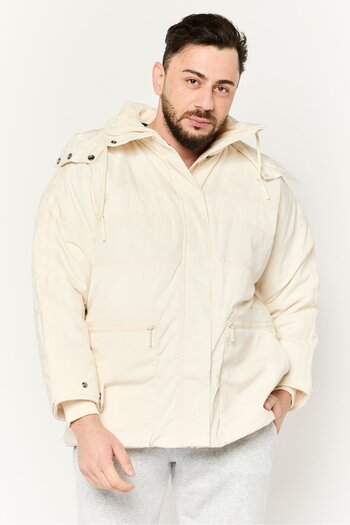 adidas Men Sportswear Fit Long Sleeve Outdoor Parka Jacket, Off White