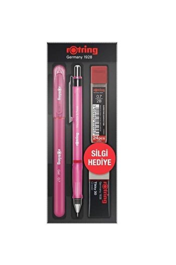 Rotring Okul Seti Visuclick+jel 0.7 Mm Pembe