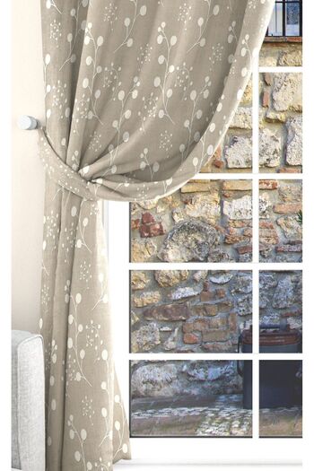 Ardizayn Adenium - Beige, Velvet, Printed, Bedroom, Entrance, Kitchen, Living Room, Two Wing Background Curtain