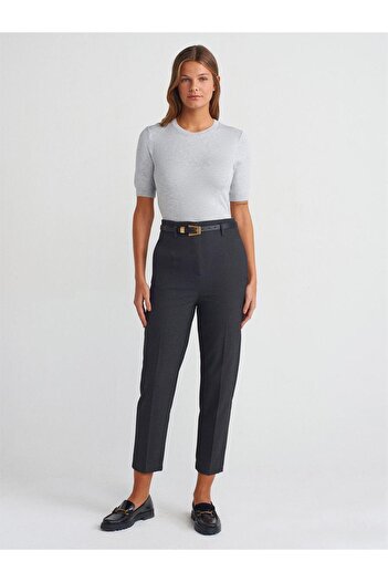 Dilvin 71293 Pantaloni cu talie înaltă cu centură