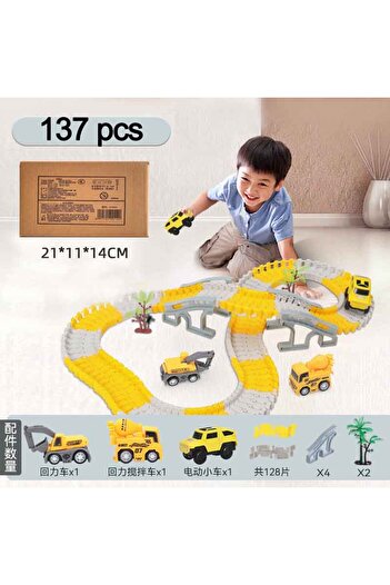 Choice1 137pcs 137-467pcs Children Electric Track Toy Car Engineering Car Kids Educational Toys Track Car Tr