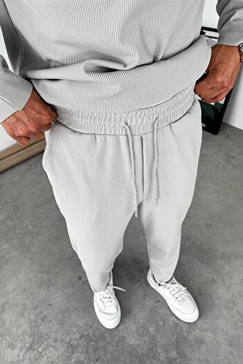 HAFKAGİYİM Gray Corded Jogger Pants