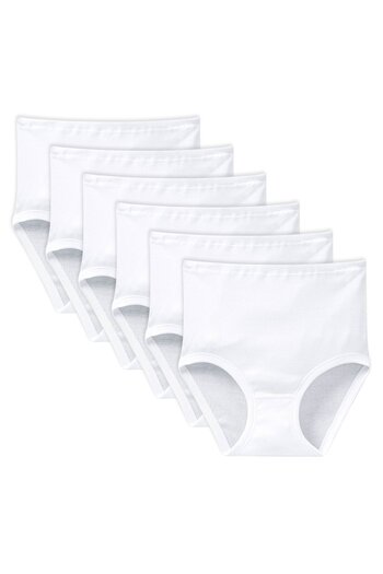 Schiesser Damen Taillenslips 6er Pack - Original Feinripp, Classic, Maxi Slip