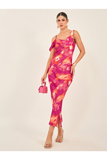 Styli All-Over Print Strappy Bodycon Maxi Dress