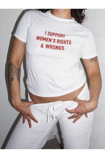 EVIus Women Support Women's Rights Tee Crop T-Shirt
