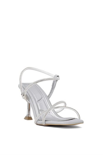 Ayakkabı Fuarı Elit Pm161 K7022 Women's Evening Dress Shoes Silver