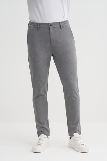 Cazador Men's Jogger Slim Fit Fabric Pants Elastic Waist Lace up