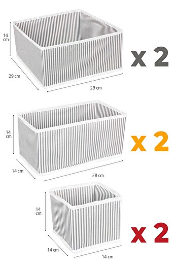 ALAS Drawer Organizer for 4 Pieces Gray