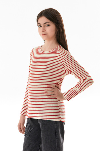 Fulla Moda Striped Girl's Body with Shoulder Window Detail
