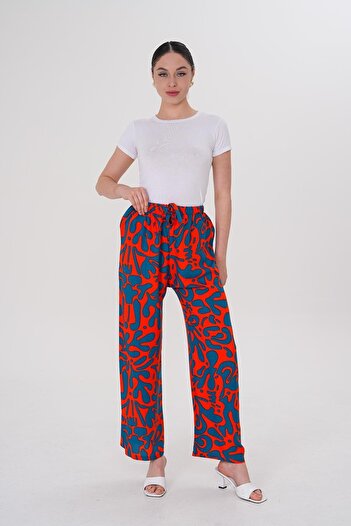 WestBound Women's Summer Comfortable Digital Print Patterned Viscose Trousers