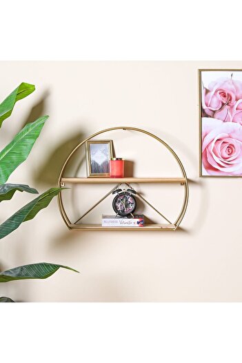 Danube Home Fidel Wall Shelf F Wall Shelves Gold L60.5xw13xh45cm