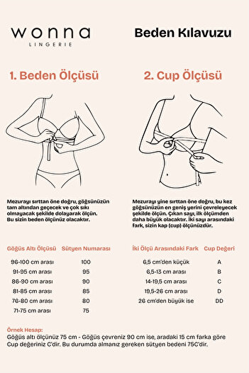 Wonna Dantelli Minimizer Sütyen - Yarı Sünger Destekli, Balenli - Fashion - 2483 - Mavi