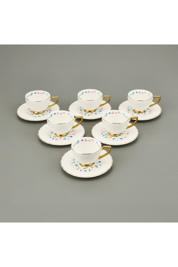 MİEN Mien Emboss 12 Piece Coffee Cups - Colorful