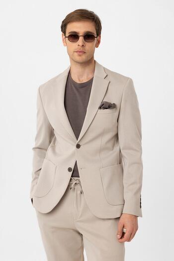 Antioch Beige Slim Fit Comfort Men's Suit