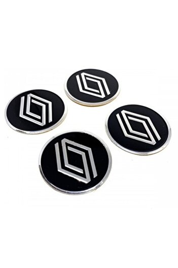 GARDENAUTO Reno Jant Göbeği Alüminyum Sticker Yapıştırma 60mm 4'lü Set Yeni Nesil Logo