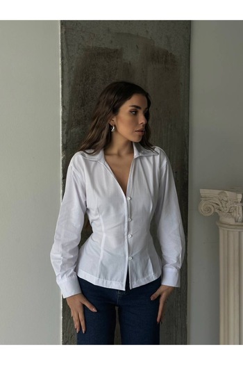 AÈC PRIVÈ High Quality Elizabeth Thin Waisted Women's Tie Back Shirt - 777