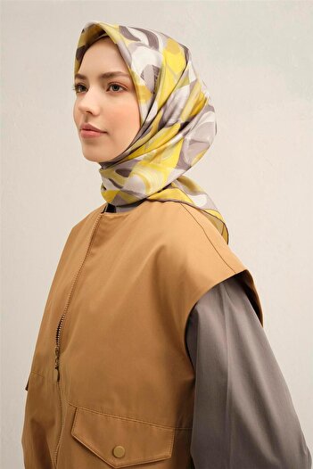 Armine Desenli Saf Ipek Sura Eşarp 9329- 58