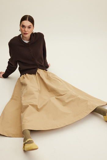 Manuka KATY GABARDINE Fustă MOV CAMEL
