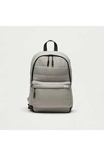 Starter Quilted Backpack With Adjustable Straps And Zip Closure