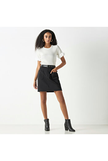 2Xtremz T-shirt With Faux Fur Detail