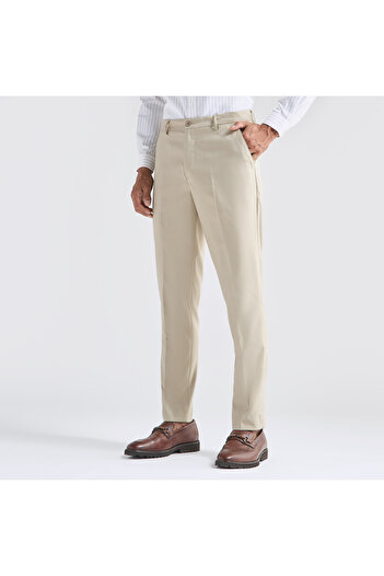 FAV Textured Regular Fit Flexi Waist Trousers With Pockets
