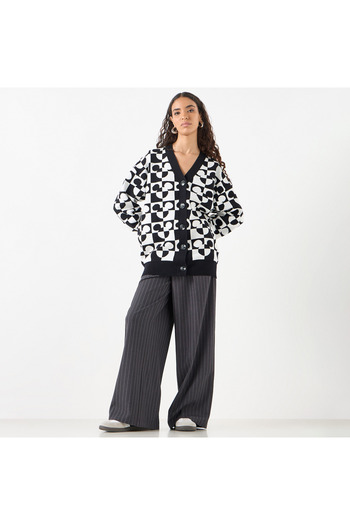 SP Characters All-over Mickey Mouse Detail Cardigan With Long Sleeves