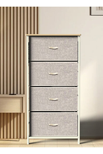 sharpdo 4-Layer Drawer Storage Cabinet Iron Frame Fabric Multi-Layer Storage Cabinet