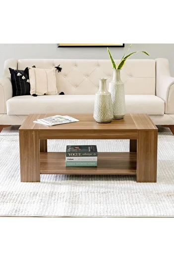 Danube Home Kairo Coffee Table  L110xW54xH45cm - Walnut