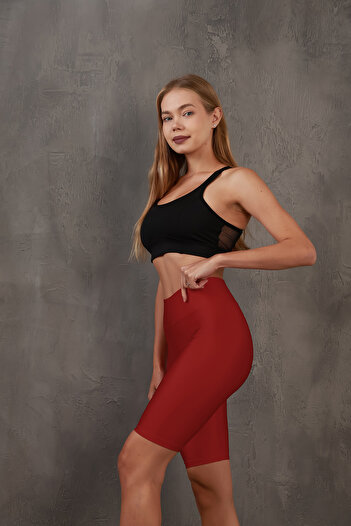 Miss Prova Shiny Disco High Waist Recovery Knitted Shorts/Biker/Short Leggings Missta2175