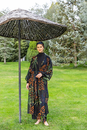 ALFASA Palm Tree Patterned Hijab Swimwear