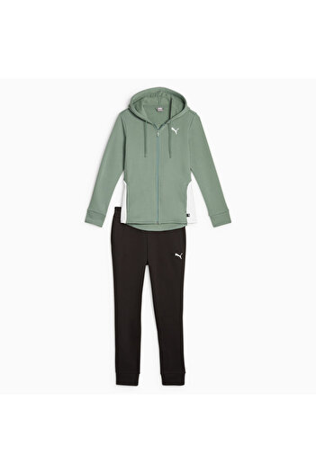 Puma Classic Hooded Fl Cl Kadın Yeşil Eşofman Takımı