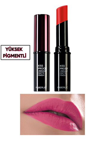Faberlic Glam Team Kiss Proof Dayanıklı Mat Ruj, Ton "parlak Pembe"