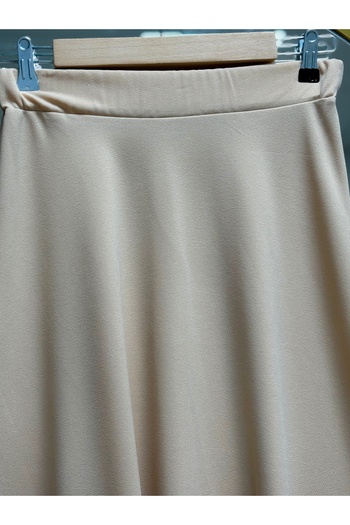 Ebrar Store Sıla Skuba Flared Skirt-Mt1340 Stone