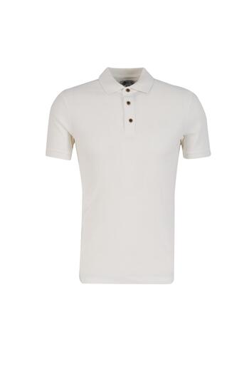 Lee Cooper Ανδρικό μπλουζάκι Tylen 100% βαμβακερό γιακά πόλο εκρού