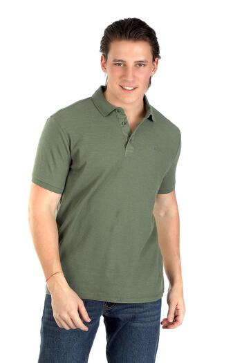 Lee Cooper Ανδρικό μπλουζάκι με λαιμόκοψη Tylen Χακί