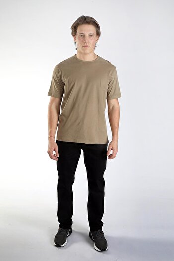 Lee Cooper Ανδρικό μπλουζάκι Marelo από 100% βαμβάκι με λαιμόκοψη Mink