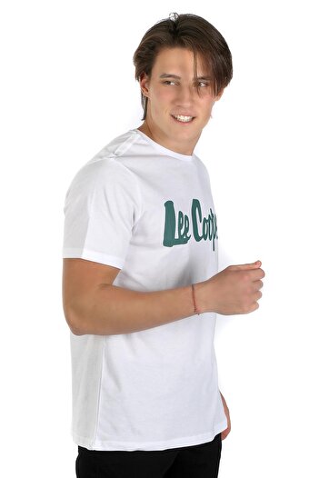 Lee Cooper Londonlogo Ανδρικό μπλουζάκι με λαιμόκοψη 100% βαμβάκι Λευκό-για
