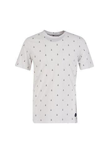 Lee Cooper Ανδρικό μπλουζάκι Berry 100% βαμβακερό λαιμόκοψη λευκό