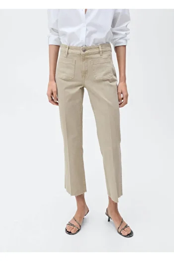 MANGO Woman Flare Jean Pants with Pockets