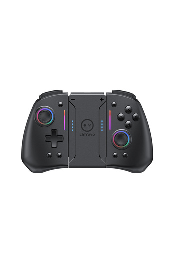 Choice black LinYuvo KS42 Meteor Light Wireless Joy-pad with 8 Color RGB Lights for Switch/Lite/OLED, with