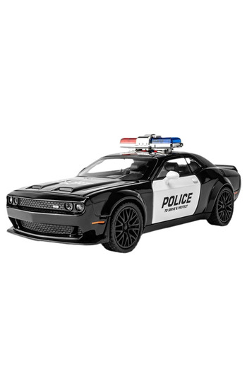 Choice Black 1:32 Scale Police Alloy Car Model Toys Metal Diecasts Vehicle Model with Light Sound Sport Car