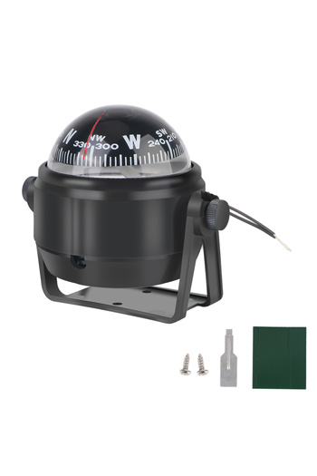 Choice Black 12V With Electronic LED Light Nautical Compass LC550 Waterproof Navigation Positioning Boat Co