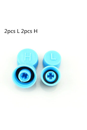Choice 2pcs L 2pcs H Car Air Conditioner Refrigerant Dust Cover Valve Core Caps High Low Side Port Cap Auto