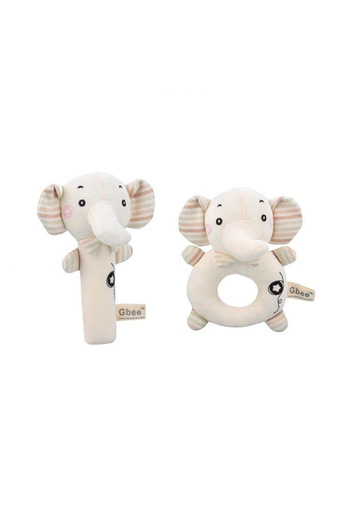 Choice Elephant Organic Cotton Hand Rattle Baby Soothing Toy Infant Baby Rattle Toy for Babies