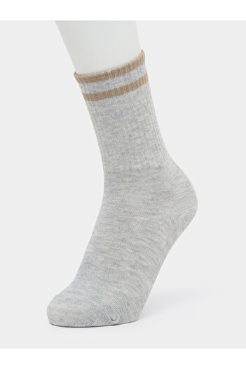 Styli Set of 3 - Striped Cuff Detail Crew Socks