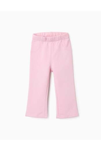 Ziddy Flared Cotton Trousers for Baby Girls, Pink
