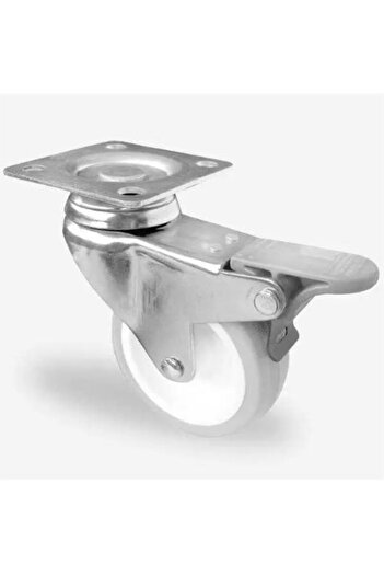 SİHİRLİ AYAKLAR Furniture Wheel Gray Wheel with Brake Table Cabinet Coffee Table Wheel 40 kg Carrying Capacity Diameter: 52 mm